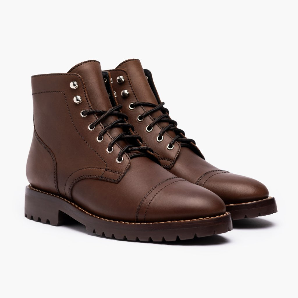 Thursday Lug Sole Captain Lace-Up Boot in Whiskey