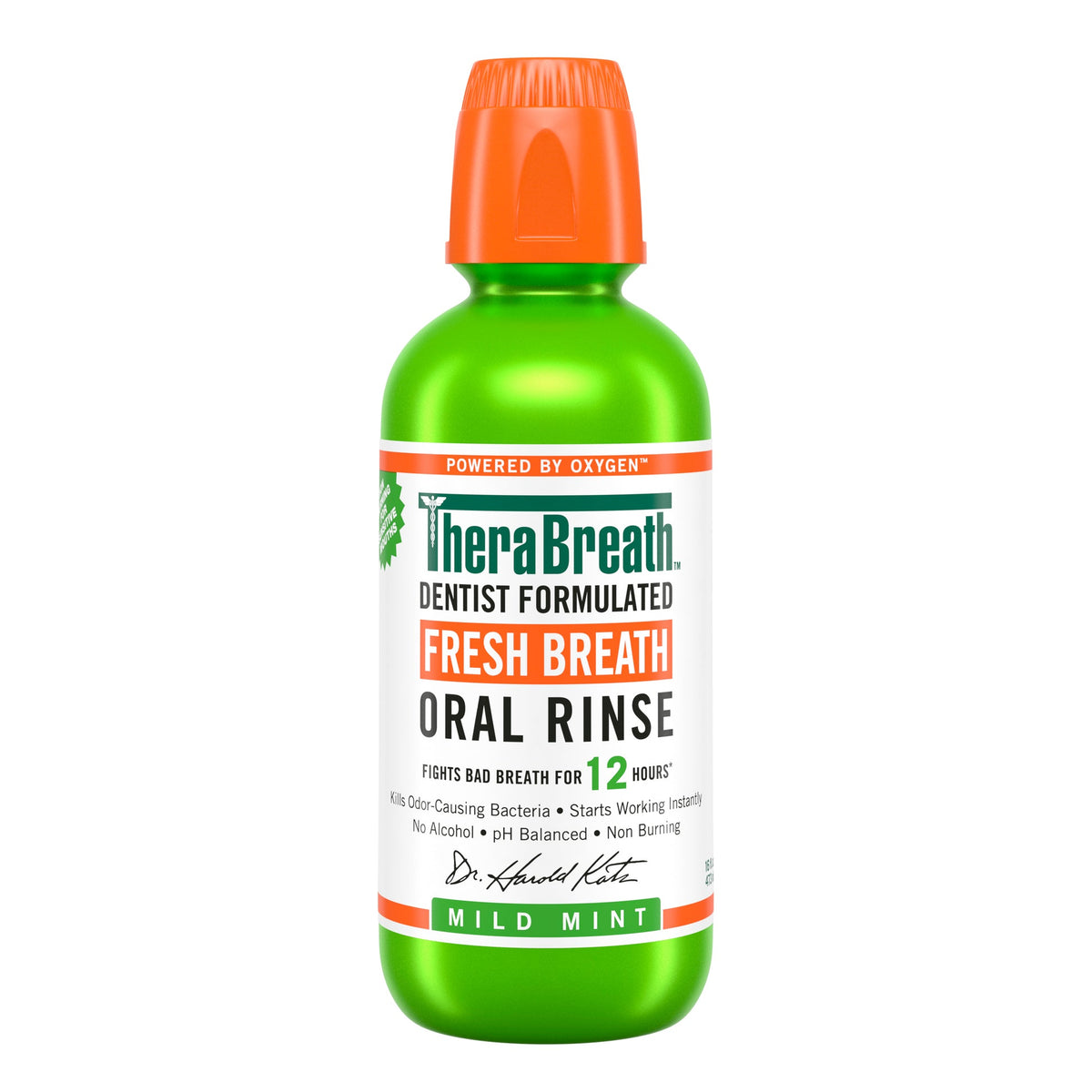 TheraBreath Fresh Breath Oral Rinse, Mild Mint, 16 oz