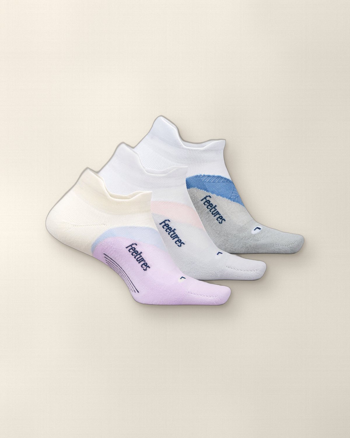 Feetures Elite Light Cushion Tab, 3-Pack, Stapl studio still on linen