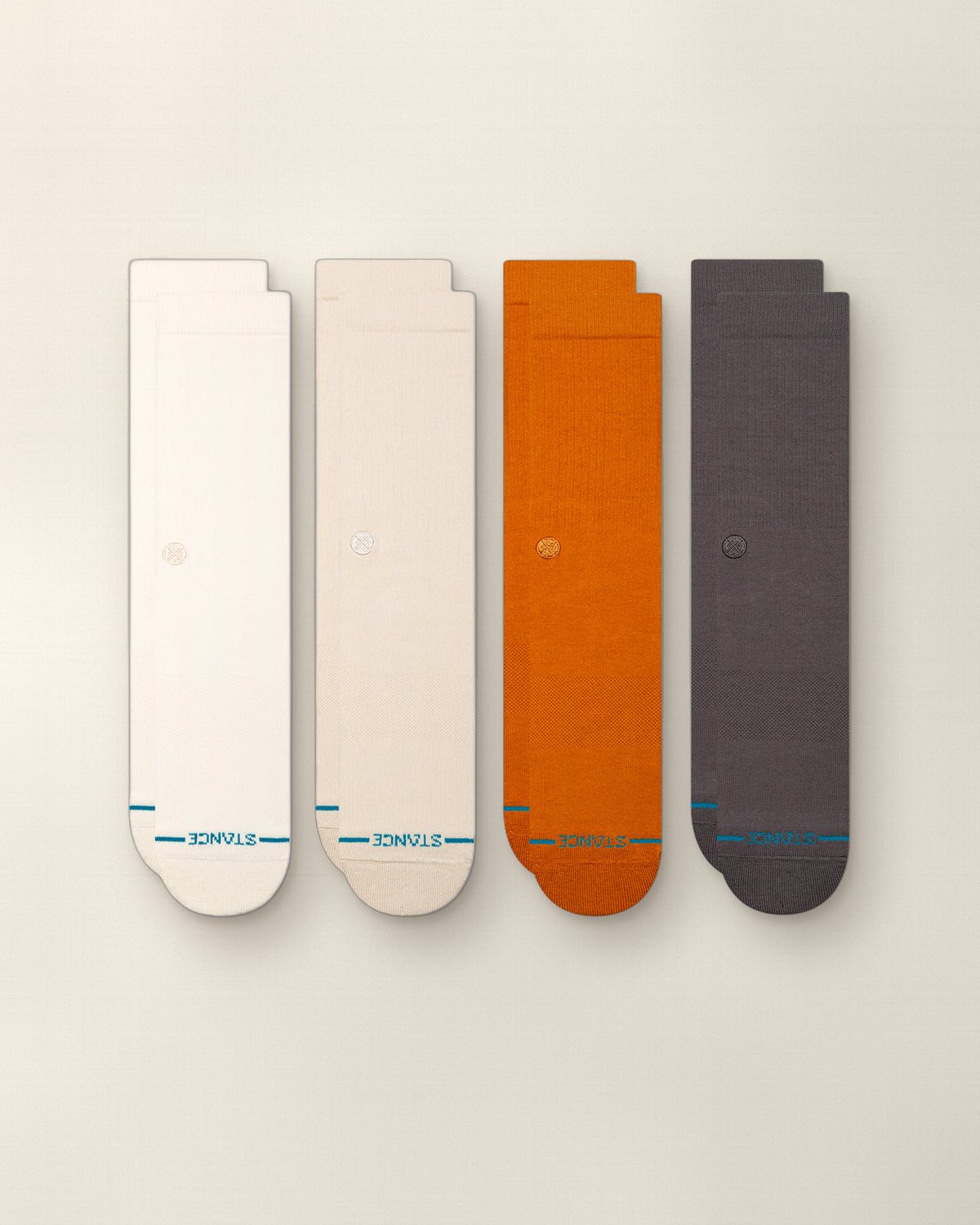 Stance Icon Crew Sock, 4-Pack, Stapl studio still on linen