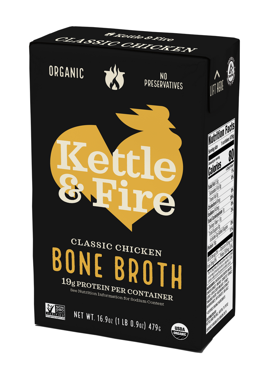 Kettle & Fire Chicken Bone Broth, 6-Pack