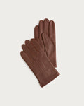 J.Crew Cashmere-Lined Leather Gloves in Burnished Sienna