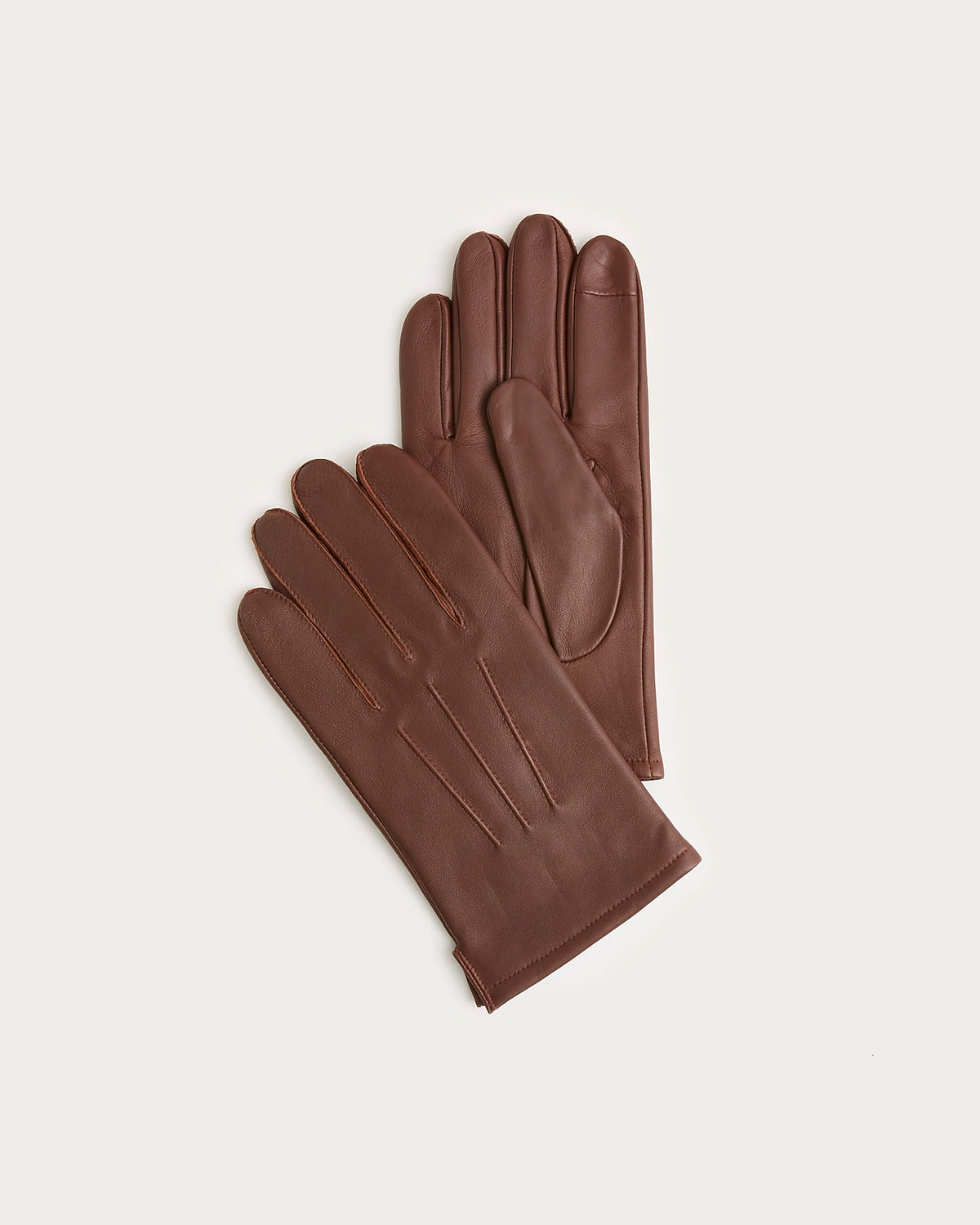 J.Crew Cashmere-Lined Leather Gloves in Burnished Sienna