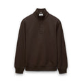 Reigning Champ Midweight Terry Button Mockneck in Coffee