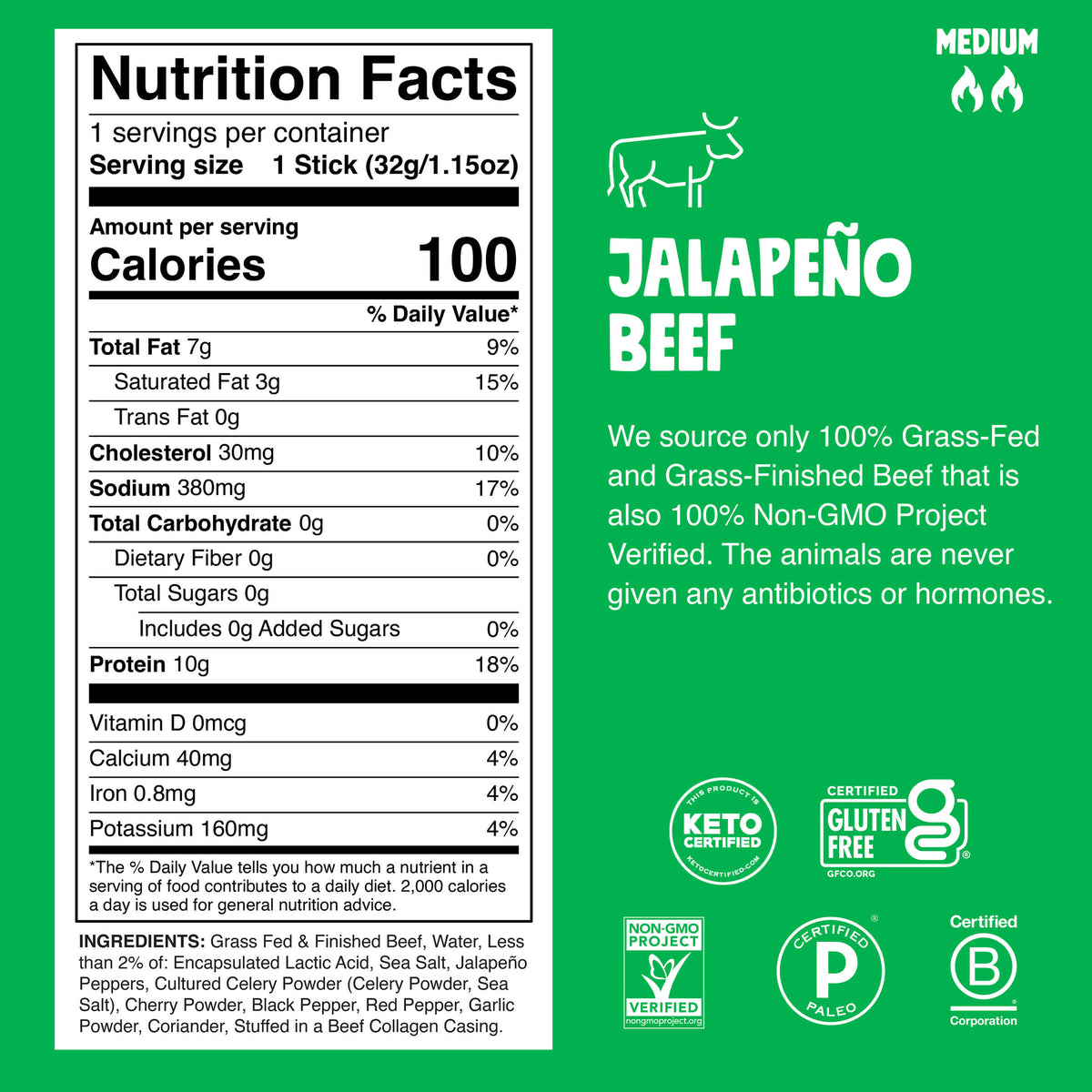 Chomps Jalapeño Beef Sticks