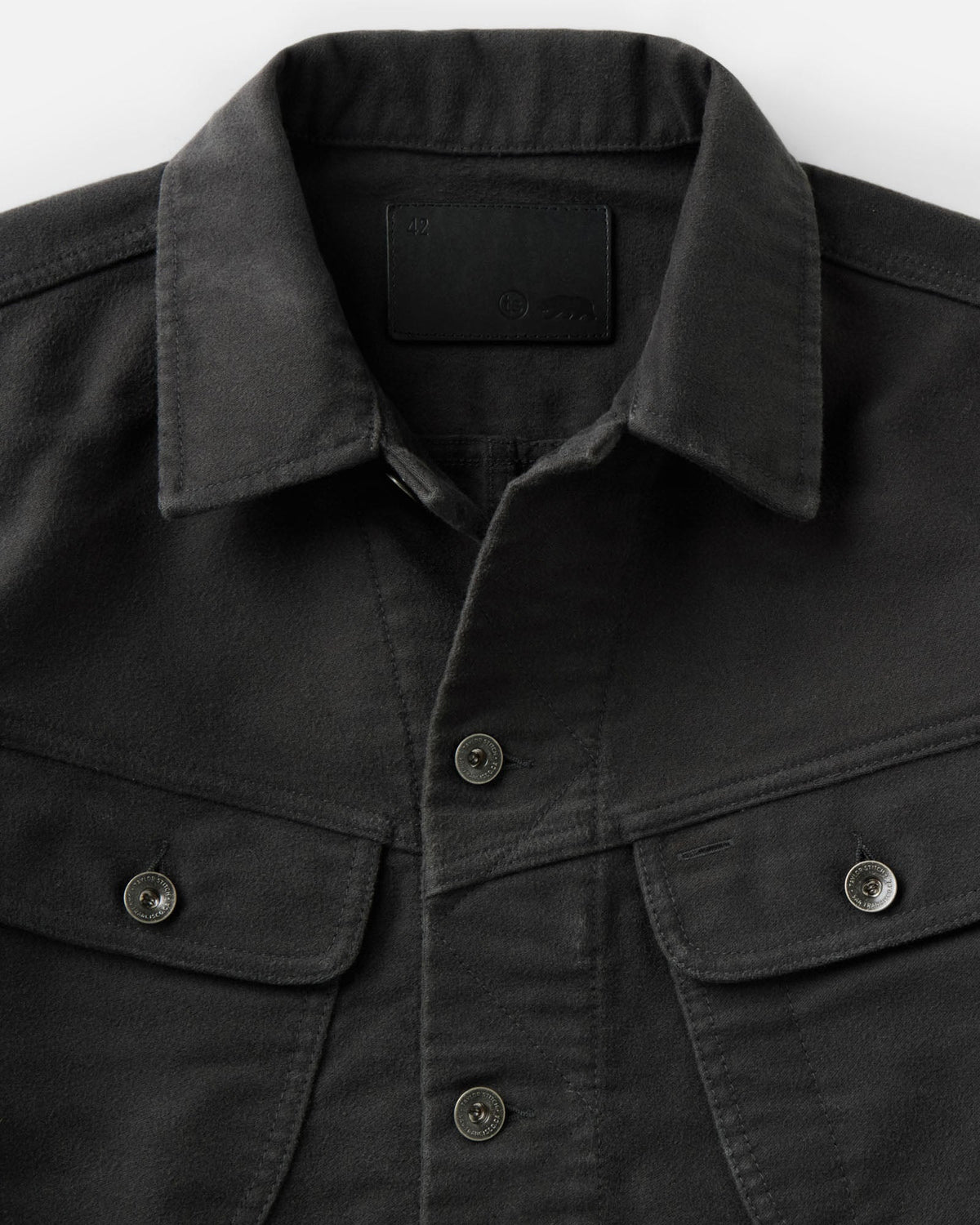Taylor Stitch Long Haul Jacket in Faded Black Washed Moleskin