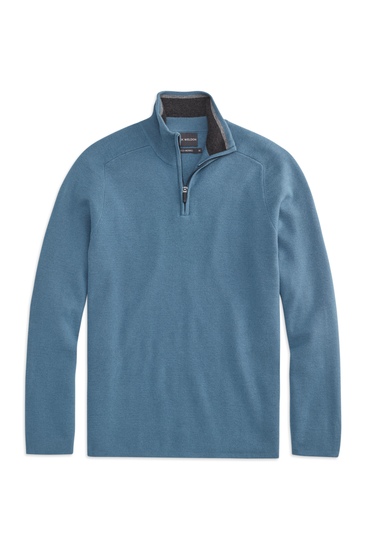 Mack Weldon Tech Merino Quarter-Zip Sweater in Ice Storm