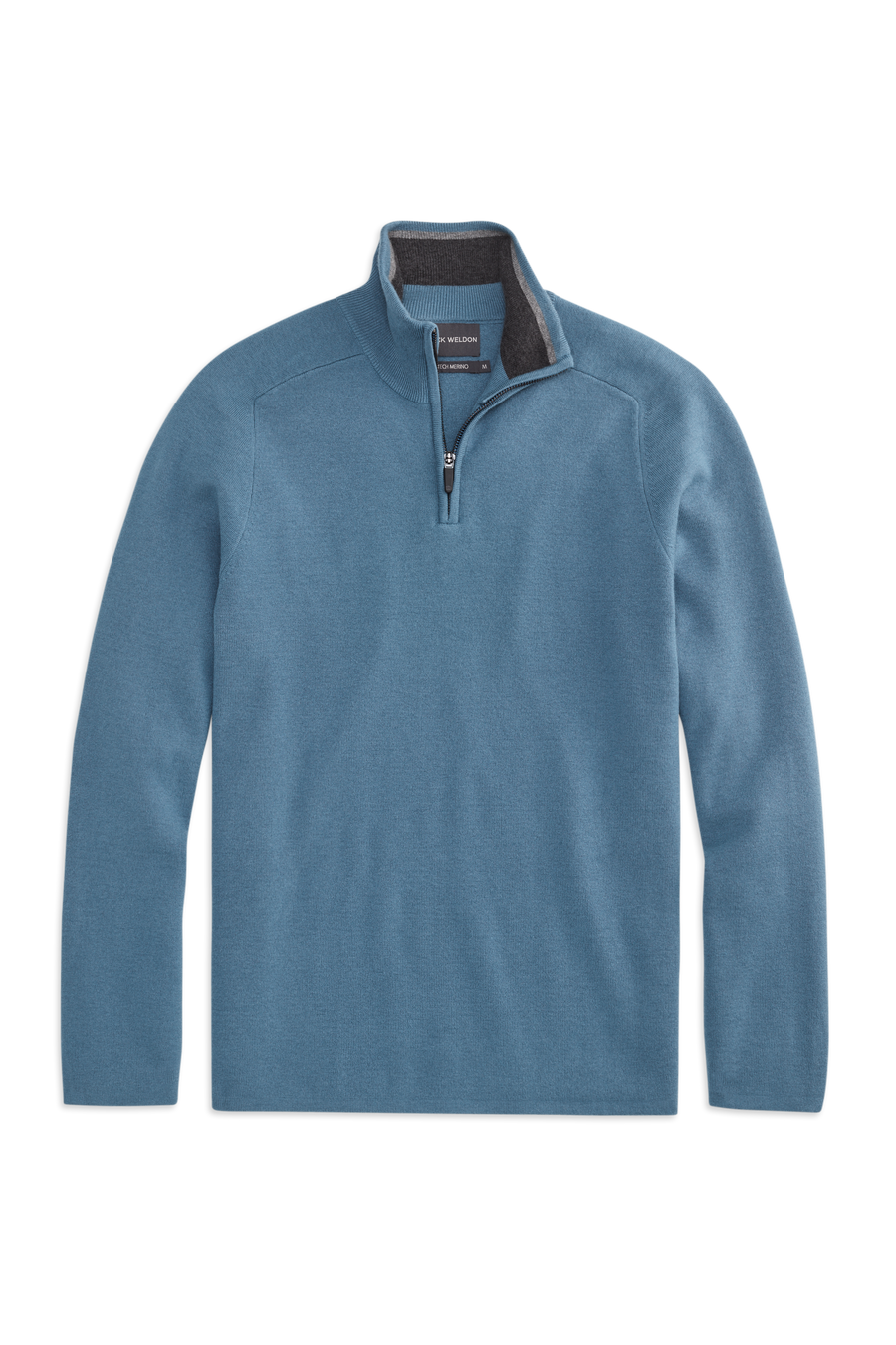 Mack Weldon Tech Merino Quarter-Zip Sweater in Ice Storm