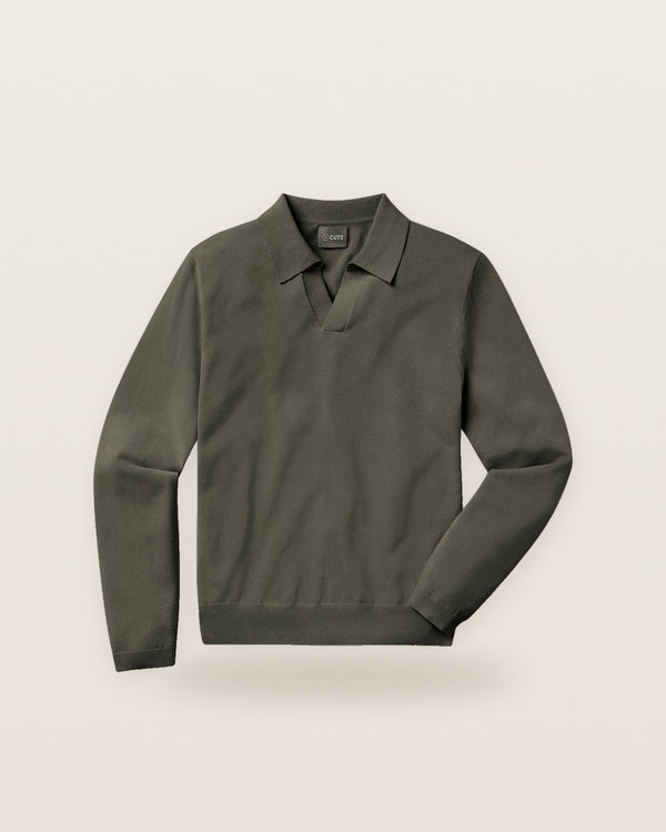 Cuts Riviera Knit Long Sleeve Polo